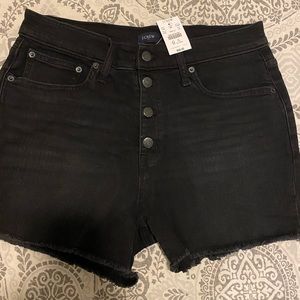 J Crew Black Button Fly Shorts Size 29
